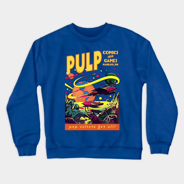 Pulp Rocketships Crewneck Sweatshirt by PULP Comics and Games